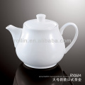 healthy durable white porcelain oven safe restaurant teapot with lid